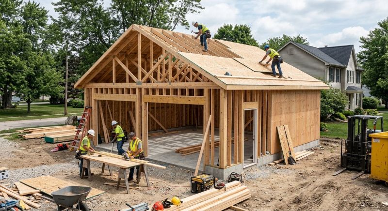Attached Garage Construction in Houston, TX